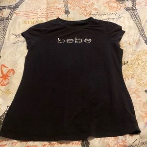 Black Bebe smooth fitting shirt